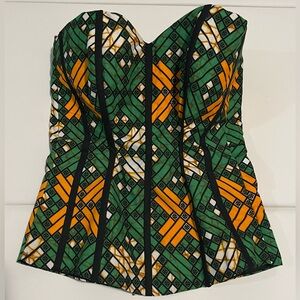 African Print Corset Top